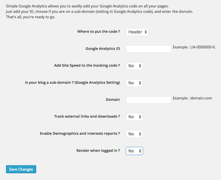 Instalar Google Analytics en WordPress