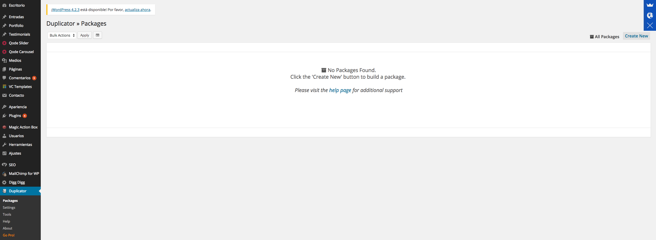 Migrar Instalar WordPress